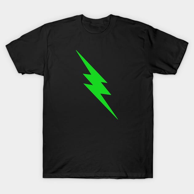 Green Lightning Bolt T-Shirt by SpaceAlienTees